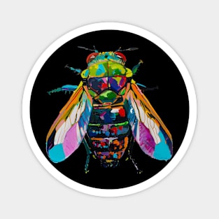 Cicada Colorful Pop Art Design Animal Lover Gift Idea Magnet